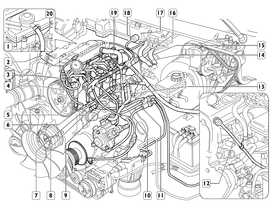 smontaggio testata iveco daily