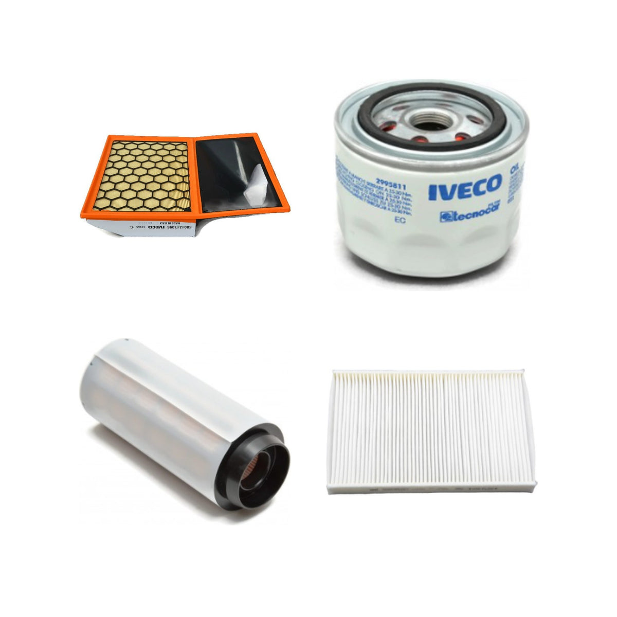 4-Filter Service Kit for Iveco Daily: Air, Oil, Fuel, Cabin