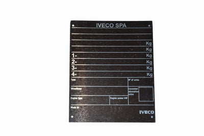 Targhetta identificazione Iveco Daily 98-09 - 18062650