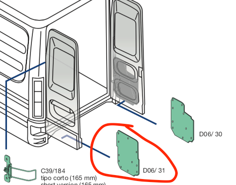 Rivestimento Interno Inferiore Porta Posteriore SX Iveco Daily 2012 - 3804670 - Specialista Daily