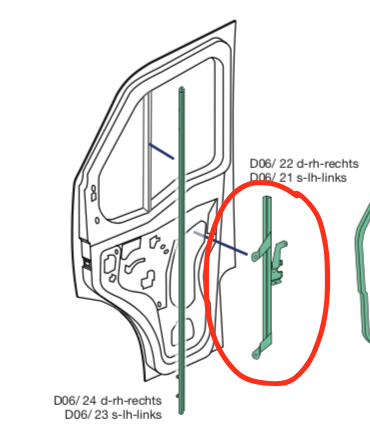 Guida Vetro Sportello Dx Iveco Daily - 500314252 - Specialista Daily