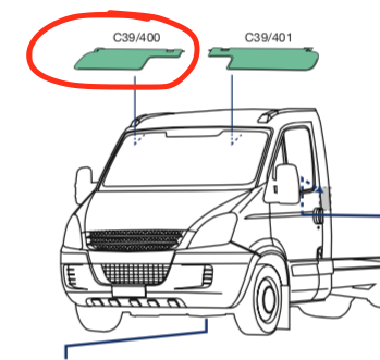 Pantina Parasole DX Iveco Daily - 500312417 - Specialista Daily