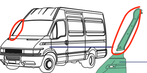 Cornice Parabrezza DX destra Iveco Daily - 500373682 - Specialista Daily