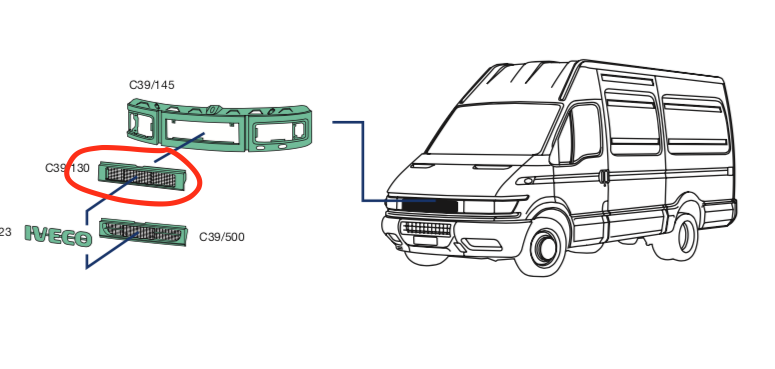 Mascherina Anteriore Iveco Daily 2000 - 504046218 - Specialista Daily