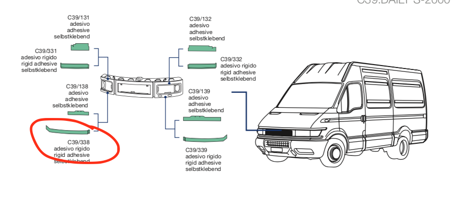 Adesivo Mascherina Frontale Iveco daily - 504058632 - Specialista Daily
