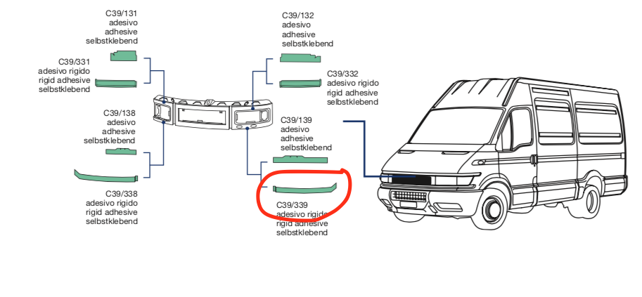 Adesivo Mascherina Frontale Iveco Daily - 504058639 - Specialista Daily
