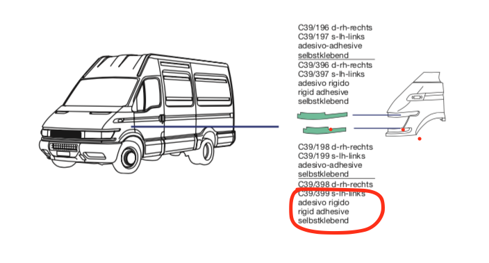 Adesivo Mascherina Frontale Iveco Daily - 504058642 - Specialista Daily