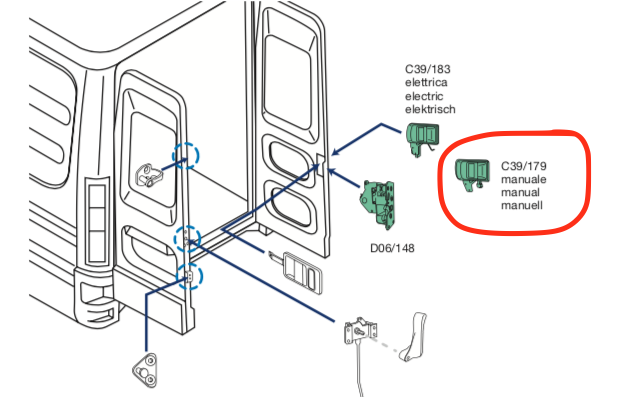 Maniglia Porta Posteriore Iveco Daily Furgonato - 504065079 - Specialista Daily