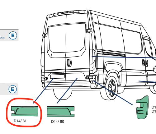 Modenatura Plastica Sportello Posteriore Sinistro Sx Iveco Daily - 5801540269