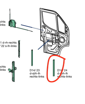 Guida Vetro Sportello Iveco Daily - 5801555178