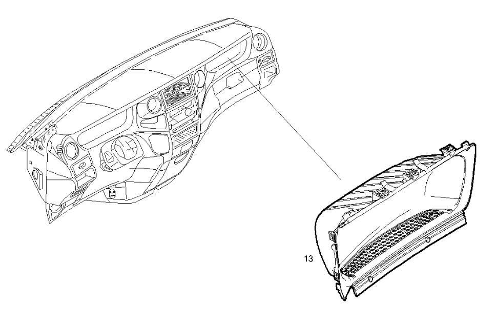 Vasca Contenitore Cruscotto Iveco Daily - 3802515