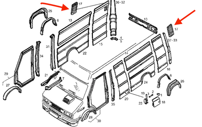 Emblème de prise d'air Iveco Daily 1996 - 93916299