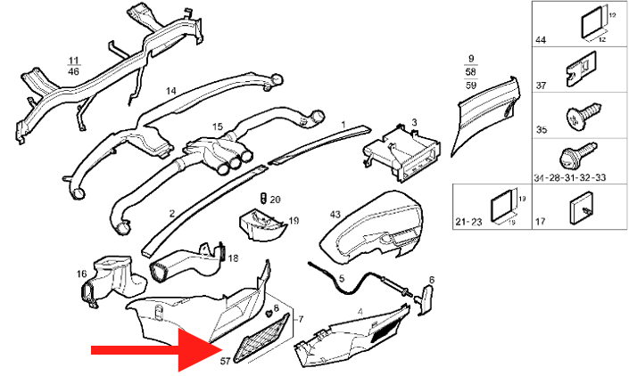 Tasca/borsa (rete) cruscotto Iveco Daily - 500358149 - Specialista Daily