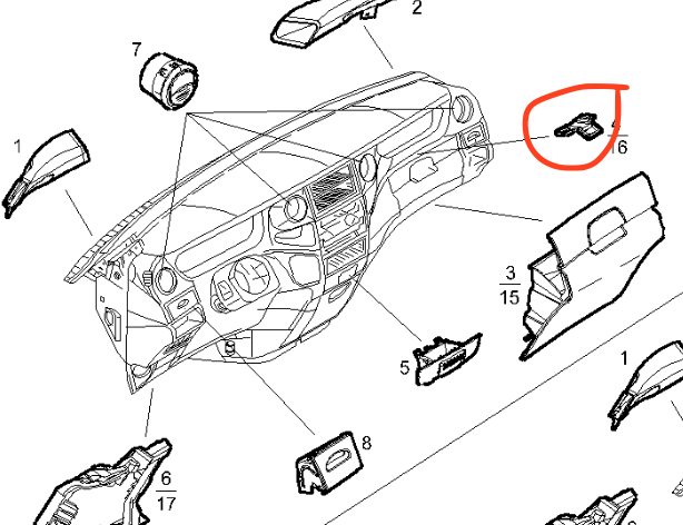 Scontro Serratura Cassetto Portaoggetti Cruscotto Iveco Daily - 3803666