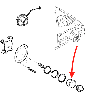 Scodellino bocchettone serbatoio Iveco Daily - 504049065