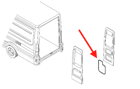 Pannello porta posteriore Dx Iveco Daily - 500330154