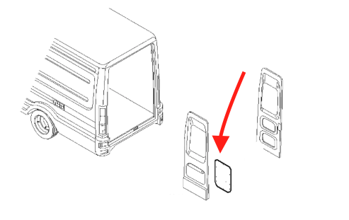 Pannello porta posteriore Sx Iveco Daily - 500330155