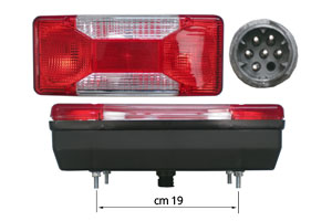 Fanale posteriore Iveco Daily nella traversa, sinistra - 69500032; 5801351224 - Specialista Daily