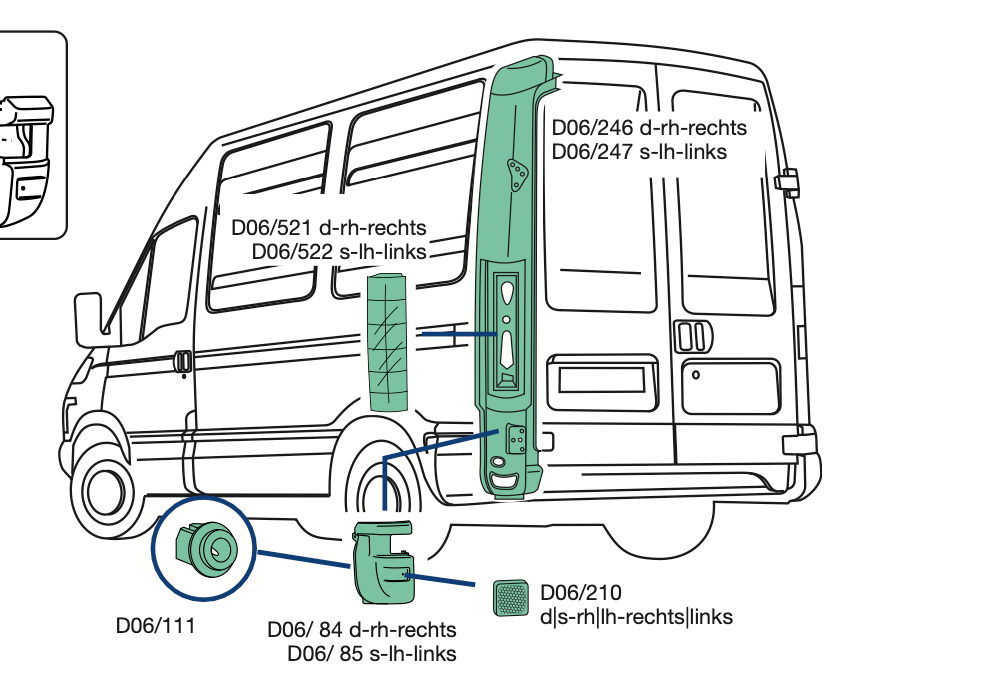 Cantonale Posteriore DX destro Iveco Daily Furgonato - 99489048 - Specialista Daily