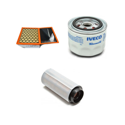 Kit d'entretien 3 filtres Iveco Daily moteur 2.3 - OE 500086009, 5801317096, 2995811