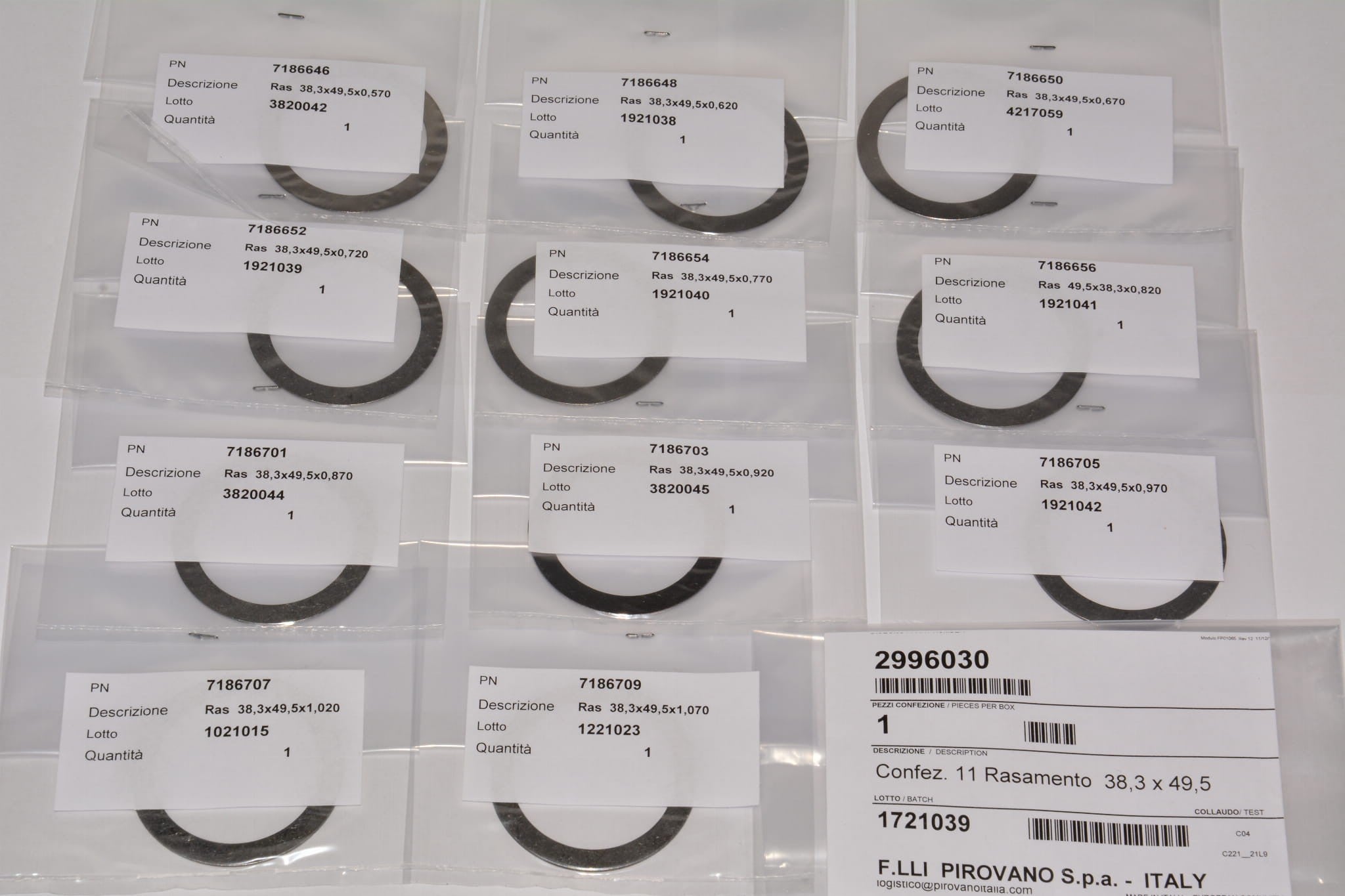 Kit spessori di registrazione Iveco Daily 35S 35C - 2996030