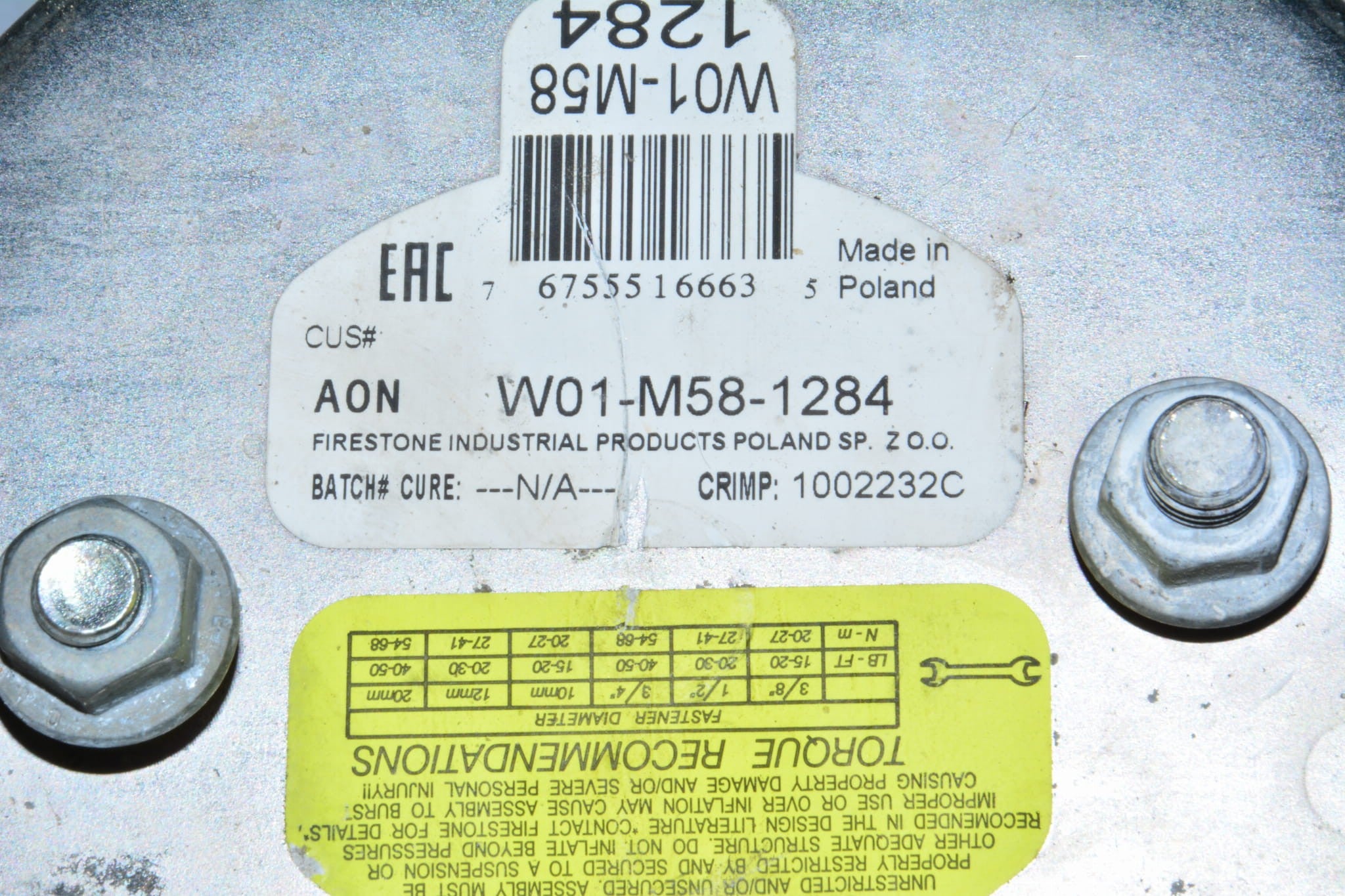 Cuscino sospensione pneumatica Iveco Daily 35C 50C 2022-2024 - 5802848116