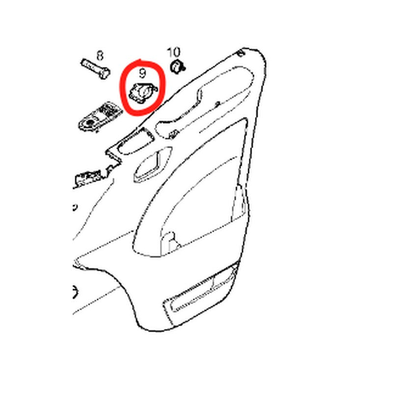 Tappo maniglia porta sx (9) - 5801256189
