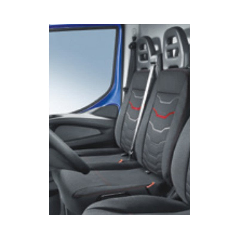 Fodera Sedile Iveco Daily PREMIUM RED   Tessuto originale in microfibra traspirante . Fodera PANCHETTA 2 POSTI standard - 500