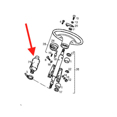 Cuffia di protezione piantone guida Iveco Daily - 93804882