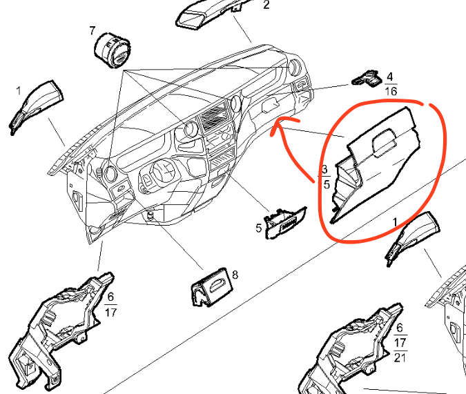 Cassetto Portaoggetti Cruscotto Iveco Daily - 3803667 - Specialista Daily