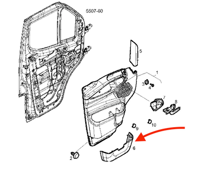 Tasca sportello sx Iveco daily 2014 - 5801843606