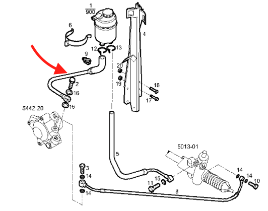 Tubo servosterzo Iveco daily  - 500348533 - Specialista Daily